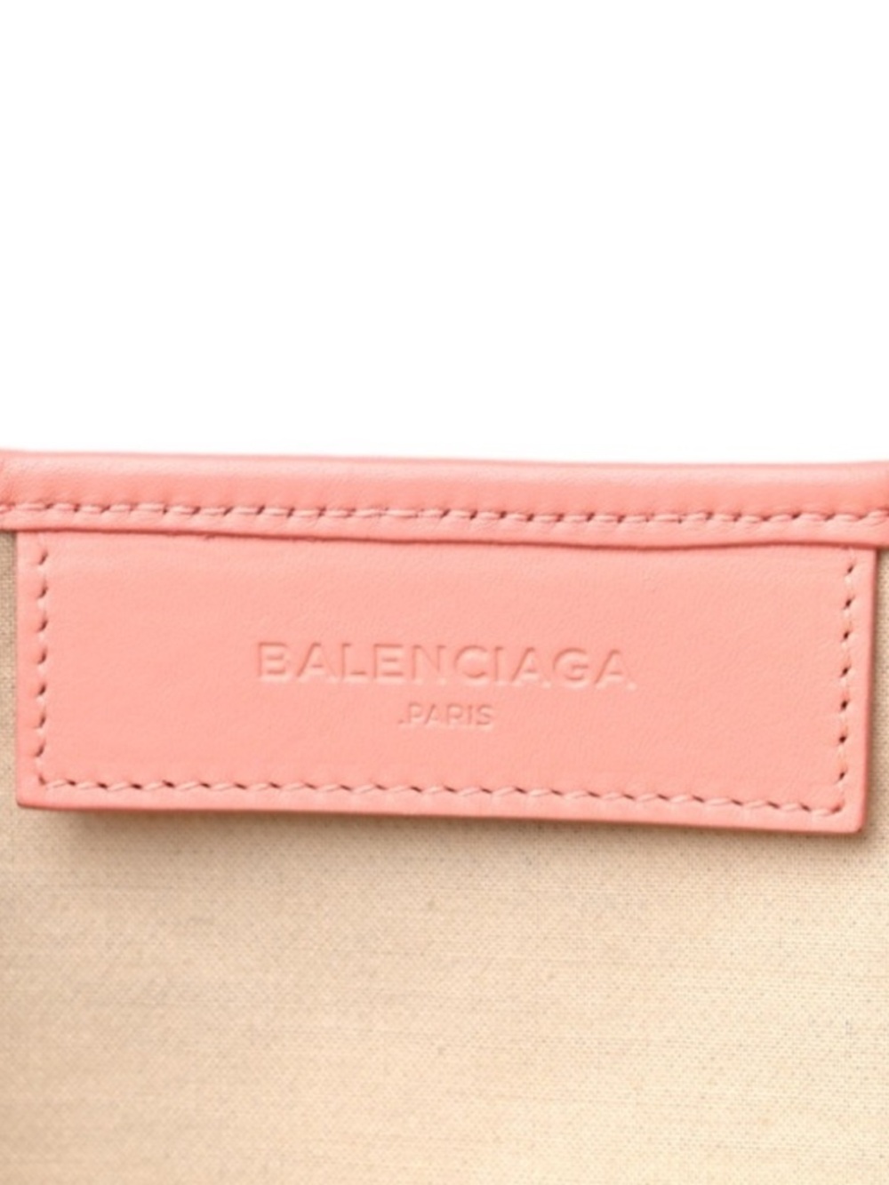 Balenciaga Women's Small Navy Cabas Tote Bag in Pink/ Off White NWT - Picture 12 of 14
